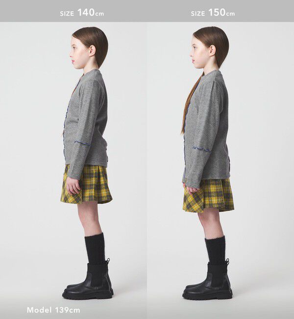 UNITED ARROWS green label relaxing「配色メロー起毛 テレコトップス / キッズ  100cm-160cm」|Tシャツ・カットソー|