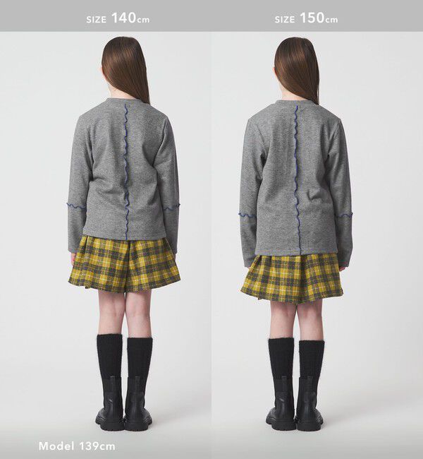 UNITED ARROWS green label relaxing「配色メロー起毛 テレコトップス / キッズ  100cm-160cm」|Tシャツ・カットソー|