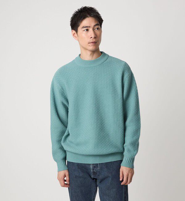 UNITED ARROWS green label relaxing「ハミルトンラム ワイドネック ニット」|ニット・セーター|LT.BLUE
