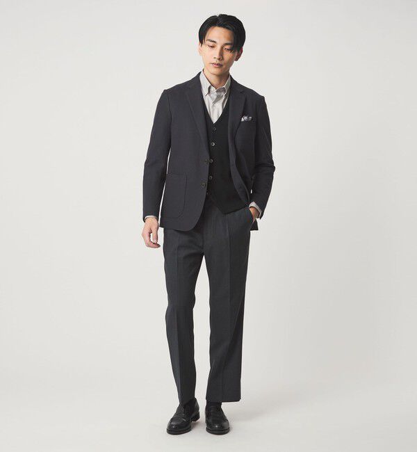 UNITED ARROWS green label relaxing「エブリット Cブラッシュド ヘリンボーン スナップ ボタンダウン シャツ -イージーアイロン・抗菌-」|シャツ・ブラウス|