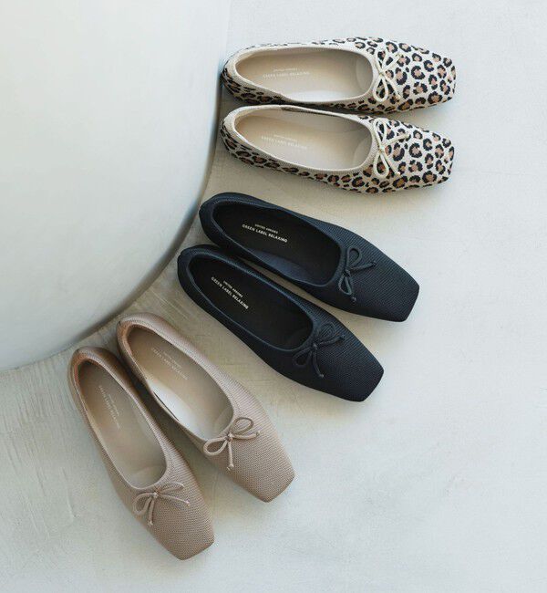 UNITED ARROWS green label relaxing「ウェルネス スクエア バレエシューズ / フラットシューズ 撥水 ウォッシャブル」|バレエシューズ|