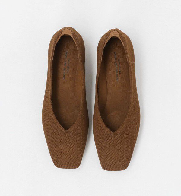 UNITED ARROWS green label relaxing「ウェルネス ニット スクエアVカット シューズ 撥水 ウォッシャブル」|バレエシューズ|