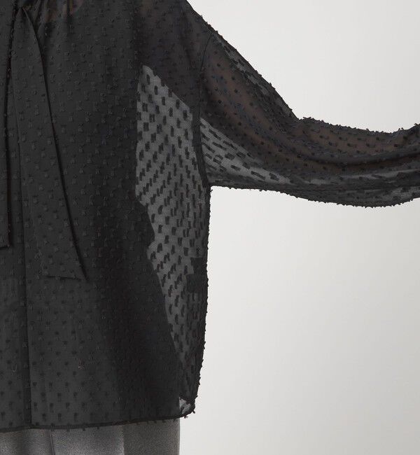 UNITED ARROWS green label relaxing「プチ リボンモチーフ ジャガード ブラウス」|シャツ・ブラウス|