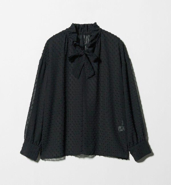 UNITED ARROWS green label relaxing「プチ リボンモチーフ ジャガード ブラウス」|シャツ・ブラウス|