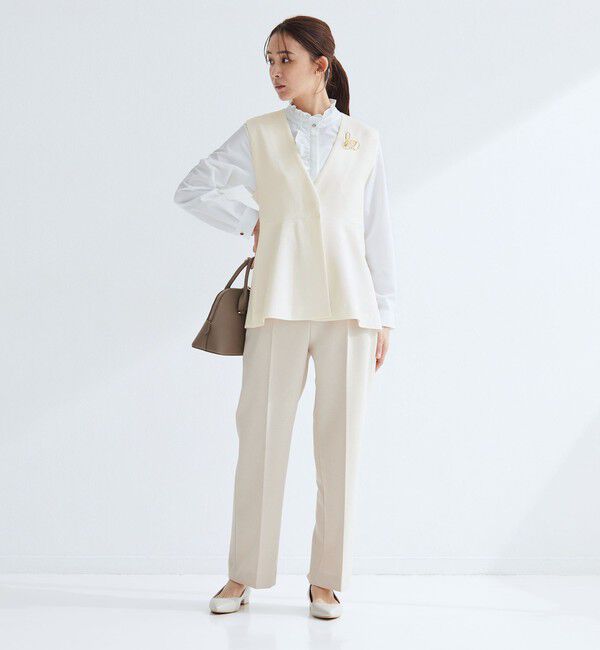 UNITED ARROWS green label relaxing「［size SHORTあり］fleurie(フルリー) ペプラム ジレ」|ベスト・ジレ|