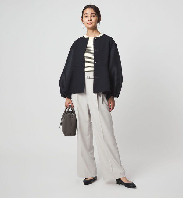 UNITED ARROWS green label relaxing「リブ エリレース 2WAY ニット プルオーバー ウォッシャブル」|ニット・セーター|