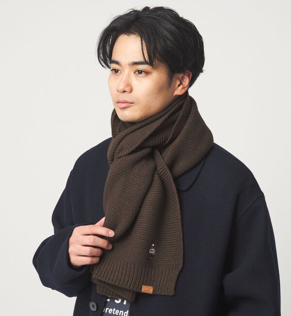 UNITED ARROWS green label relaxing「【別注】＜INFIELDER DESIGN＞BEAR ニット マフラー」|マフラー|DK.BROWN