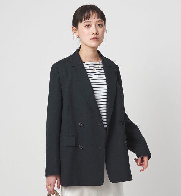 UNITED ARROWS green label relaxing「［size SHORTあり］ラミーブレンド ダブル ジャケット」|テーラードジャケット|NAVY