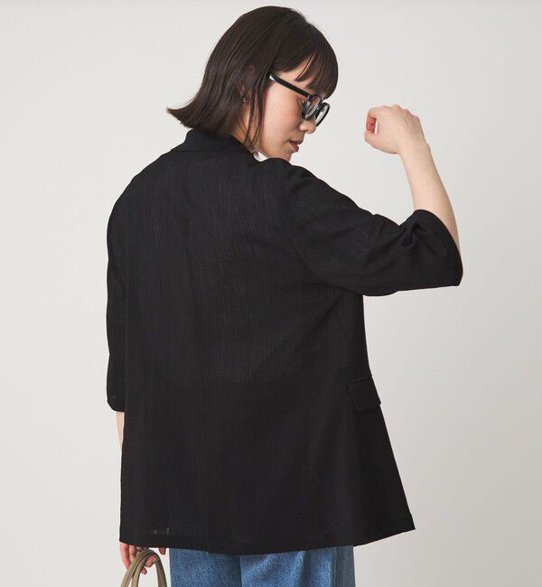 UNITED ARROWS green label relaxing「【結論シリーズ】シアーエアミドルスリーブジャケット［size SHORTあり］」|テーラードジャケット|