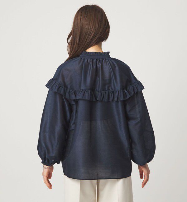 UNITED ARROWS green label relaxing「カールマイヤー ヨーク フリル ブラウス マシンウォッシャブル 通気性」|シャツ・ブラウス|