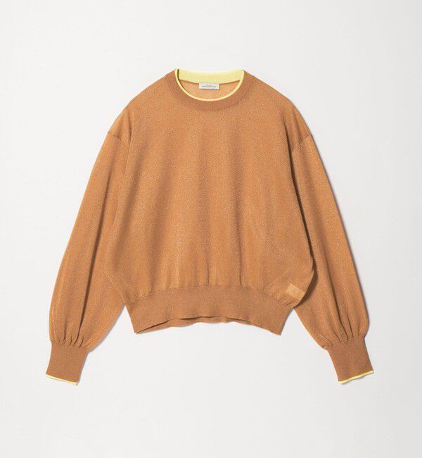 UNITED ARROWS green label relaxing「【WEB限定】＜at ease＞バイカラー シアー ニット プルオーバー」|ニット・セーター|MD.BROWN