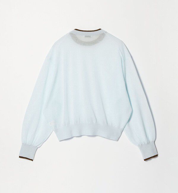 UNITED ARROWS green label relaxing「【WEB限定】＜at ease＞バイカラー シアー ニット プルオーバー」|ニット・セーター|