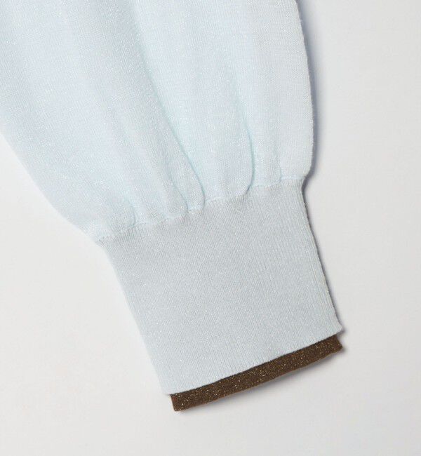 UNITED ARROWS green label relaxing「【WEB限定】＜at ease＞バイカラー シアー ニット プルオーバー」|ニット・セーター|