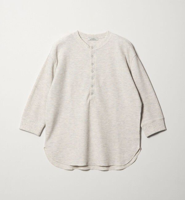 UNITED ARROWS green label relaxing「【WEB限定】＜at ease＞ワッフル ヘンリーネック 5分袖 カットソー」|Tシャツ・カットソー|NATURAL