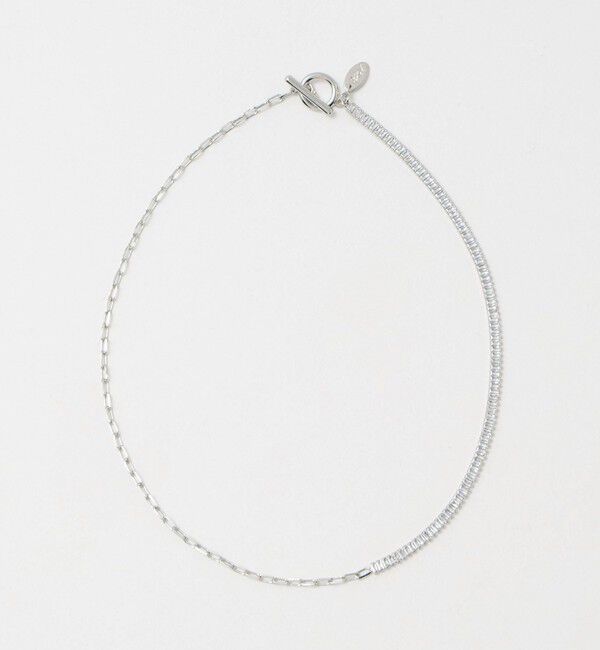 BEAUTY&YOUTH UNITED ARROWS「スクエア ビジュー&times;チェーン ネックレス」|ネックレス|