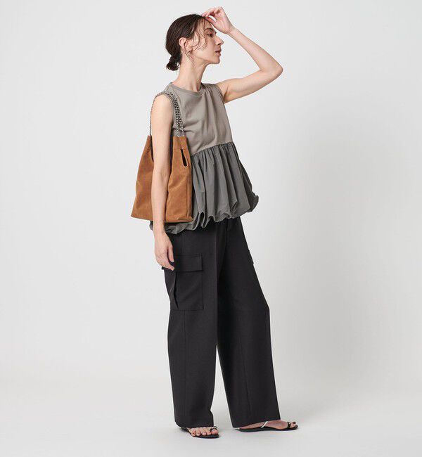 BEAUTY&YOUTH UNITED ARROWS「【WEB限定】ペプラムバルーン ノースリーブプルオーバー -ウォッシャブル-」|Tシャツ・カットソー|