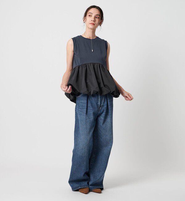 BEAUTY&YOUTH UNITED ARROWS「【WEB限定】ペプラムバルーン ノースリーブプルオーバー -ウォッシャブル-」|Tシャツ・カットソー|