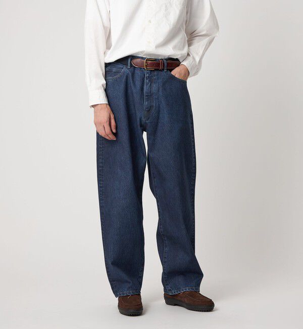 STEVEN ALAN「＜Steven Alan＞ 13.5oz デニム 5ポケット バギー テーパード パンツ」|デニム|