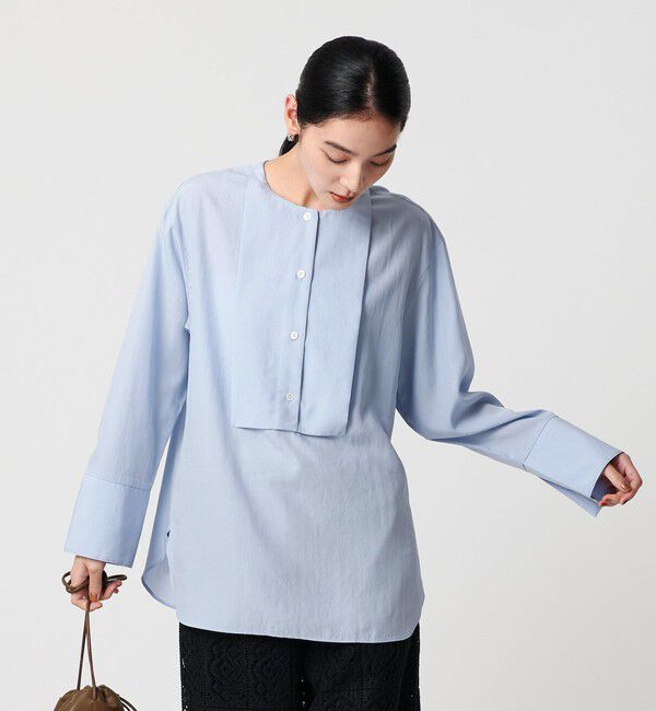 BEAUTY&YOUTH UNITED ARROWS「セルロース ビブヨークブラウス」|チュニック|LT.BLUE