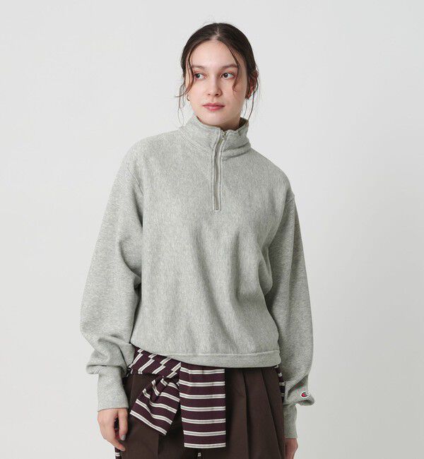 BEAUTY&YOUTH UNITED ARROWS「【別注】＜Champion＞ハーフジッププルオーバー」|スウェット・ジャージ|LT.GRAY