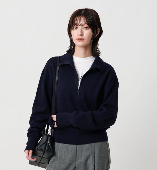BEAUTY&YOUTH UNITED ARROWS「コットンカシミヤ ハーフジッププルオーバー ウォッシャブル」|ニット・セーター|