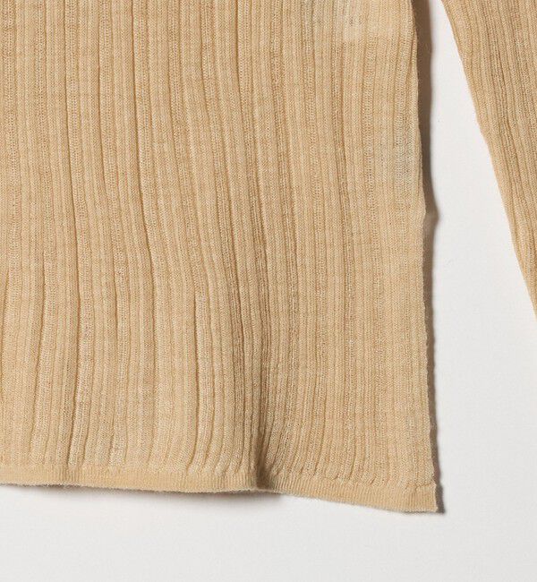 BEAUTY&YOUTH UNITED ARROWS「アルパカブレンド ランダムリブ ヘンリーネックプルオーバー」|ニット・セーター|