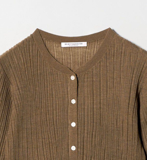 BEAUTY&YOUTH UNITED ARROWS「アルパカブレンド ランダムリブ ヘンリーネックプルオーバー」|ニット・セーター|