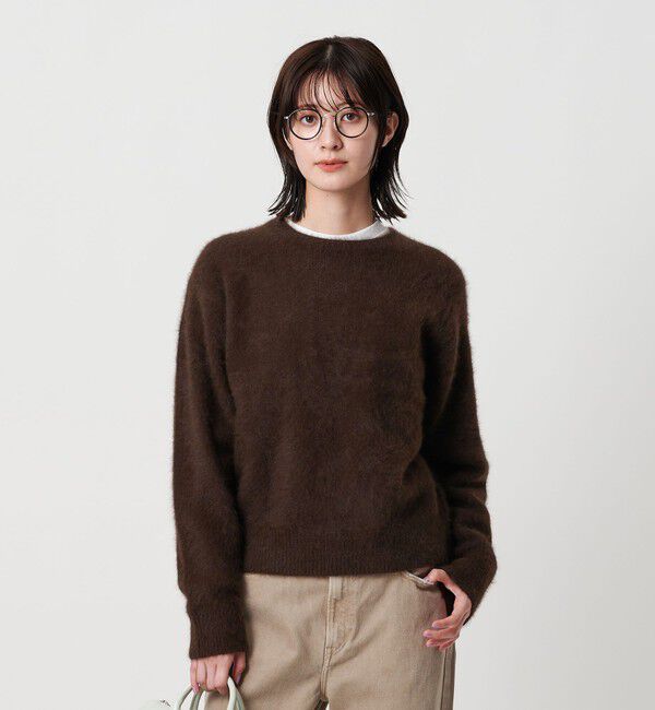 BEAUTY&YOUTH UNITED ARROWS「フォックスカシミヤブレンド クルーネックニットプルオーバー」|ニット・セーター|DK.BROWN