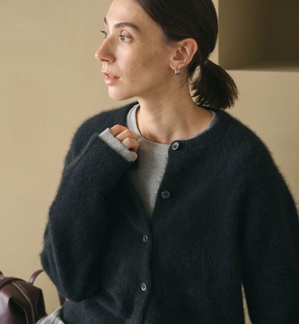 BEAUTY&YOUTH UNITED ARROWS「フォックスカシミヤブレンド クルーネックカーディガン」|カーディガン|BLACK