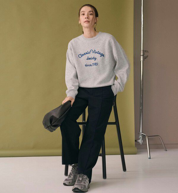 BEAUTY&YOUTH UNITED ARROWS「ロゴクルーネック ニットプルオーバー ウォッシャブル」|ニット・セーター|