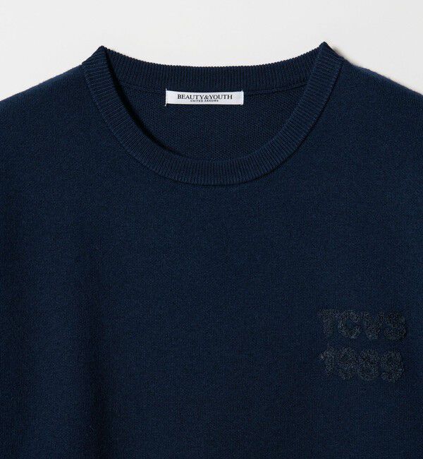 BEAUTY&YOUTH UNITED ARROWS「ロゴクルーネック ニットプルオーバー ウォッシャブル」|ニット・セーター|