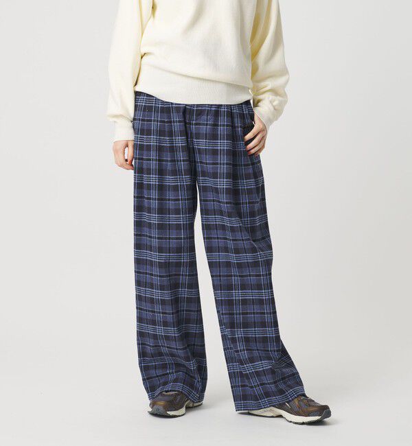 BEAUTY&YOUTH UNITED ARROWS「コットンフランネルチェック バックゴムワイドパンツ」|その他|
