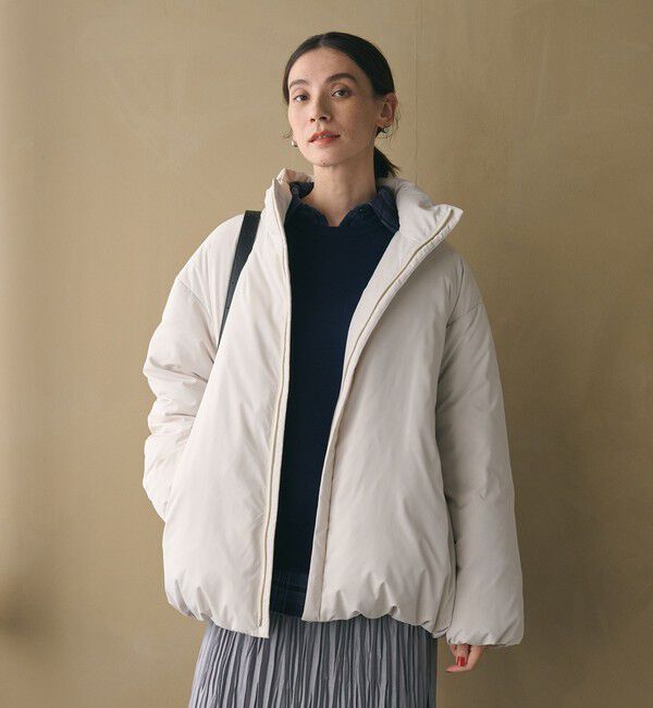 WEB限定 Wardrobe DAILY MINIMAL】スタンドカラー コクーンダウン