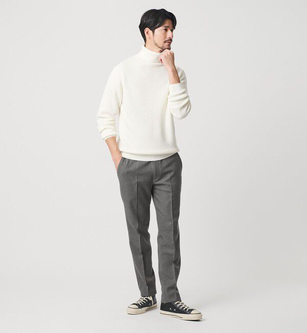 BEAUTY&YOUTH UNITED ARROWS「【WEB限定 WARDROBE SMART】ウールライク ノープリーツ パンツ」|チノ|
