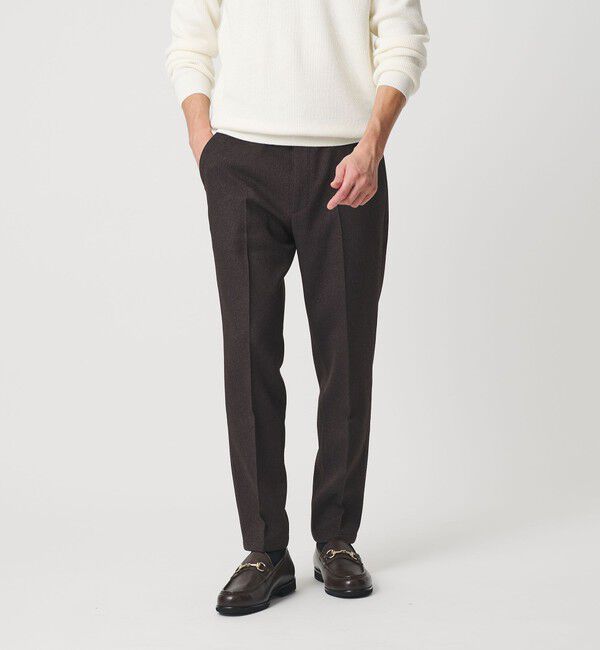 BEAUTY&YOUTH UNITED ARROWS「【WEB限定 WARDROBE SMART】ウールライク ノープリーツ パンツ」|チノ|
