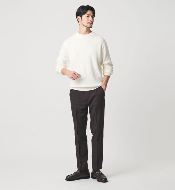 BEAUTY&YOUTH UNITED ARROWS「【WEB限定 WARDROBE SMART】ウールライク ノープリーツ パンツ」|チノ|