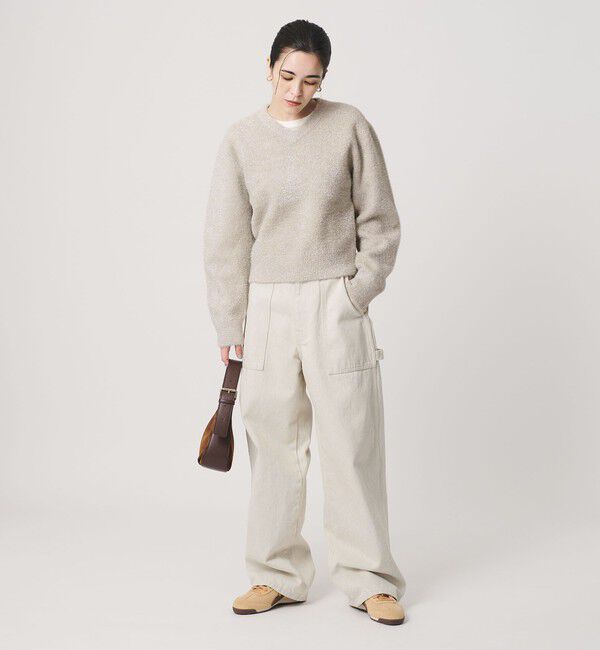 BEAUTY&YOUTH UNITED ARROWS「ラメフェザー Vネックニットプルオーバー」|ニット・セーター|