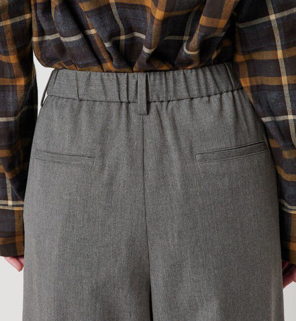 BEAUTY&YOUTH UNITED ARROWS「毛ポリエステルレーヨンブレンド ワイドタックパンツ」|スラックス|