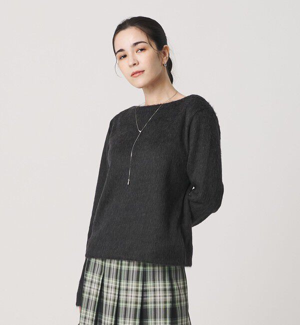 BEAUTY&YOUTH UNITED ARROWS「シャギー ボートネックプルオーバー ウォッシャブル」|Tシャツ・カットソー|DK.GRAY