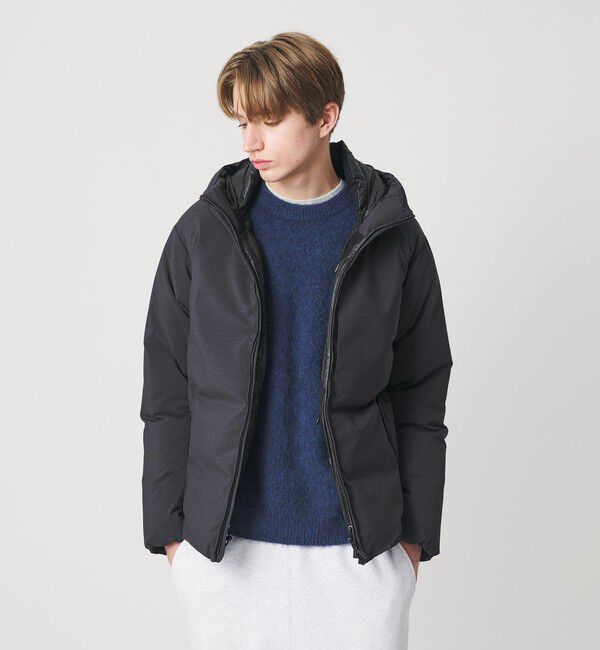 BEAUTY&YOUTH UNITED ARROWS「小松マテーレ シャンブレー フード ダウンジャケット 700FP 撥水機能」|ダウン|DK.GRAY