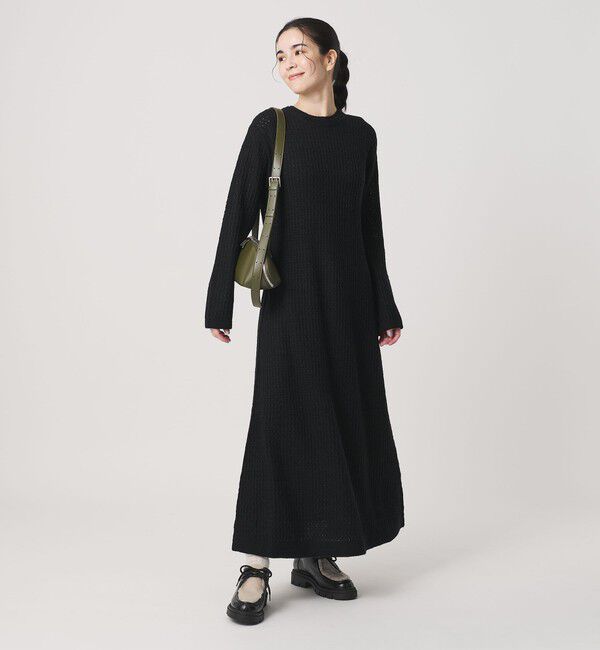 BEAUTY&YOUTH UNITED ARROWS「アイレットニットワンピース 」|ワンピース|BLACK