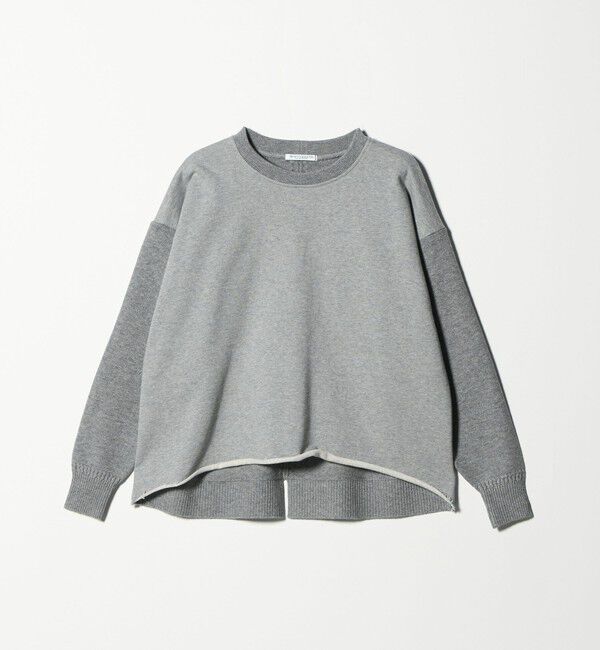 BEAUTY&YOUTH UNITED ARROWS「【WEB限定】スウェット&times;ニット コンビプルオーバー ウォッシャブル」|ニット・セーター|