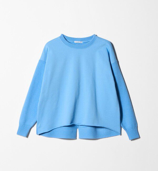 BEAUTY&YOUTH UNITED ARROWS「【WEB限定】スウェット&times;ニット コンビプルオーバー ウォッシャブル」|ニット・セーター|