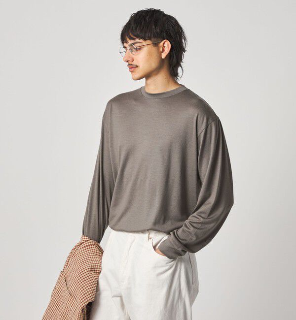STEVEN ALAN「＜Steven Alan＞ メリノウール クルーネック ロングスリーブ Tシャツ」|Tシャツ・カットソー|