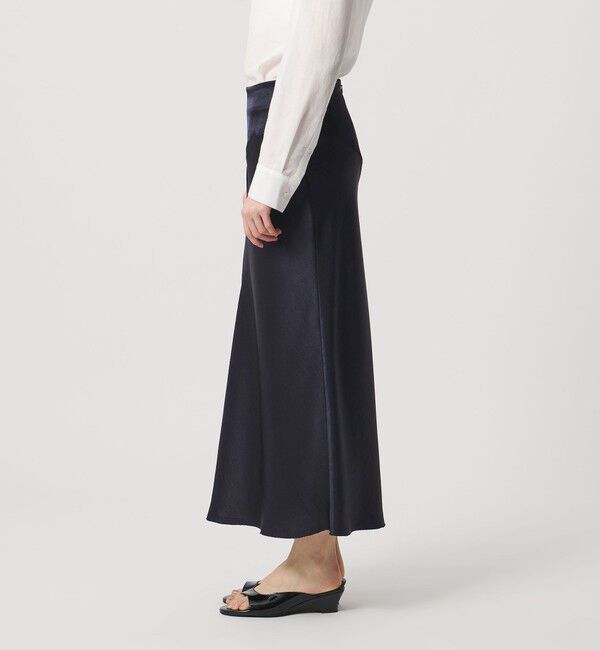 ATTISESSION「＜ATTISESSION＞サテン カットオフ ミディアム スカート」|スカート|