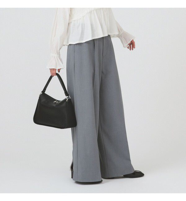 Ray BEAMS 「バックスリット ワイド パンツ」|チノ|