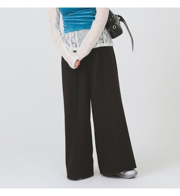 Ray BEAMS 「バックスリット ワイド パンツ」|チノ|