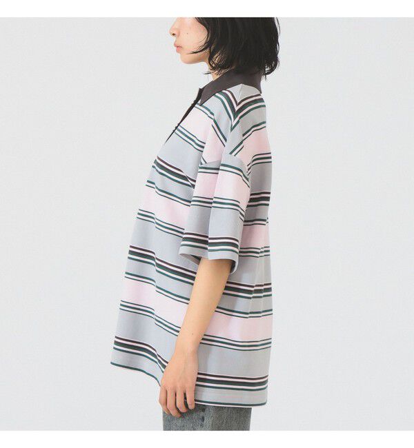 Ray BEAMS 「マルチ ボーダー ビッグ ポロ」|ポロシャツ|