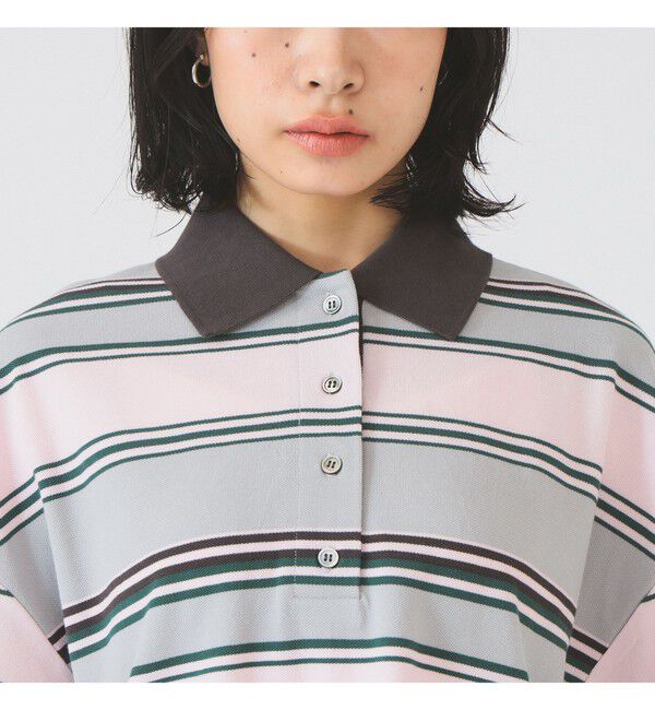 Ray BEAMS 「マルチ ボーダー ビッグ ポロ」|ポロシャツ|