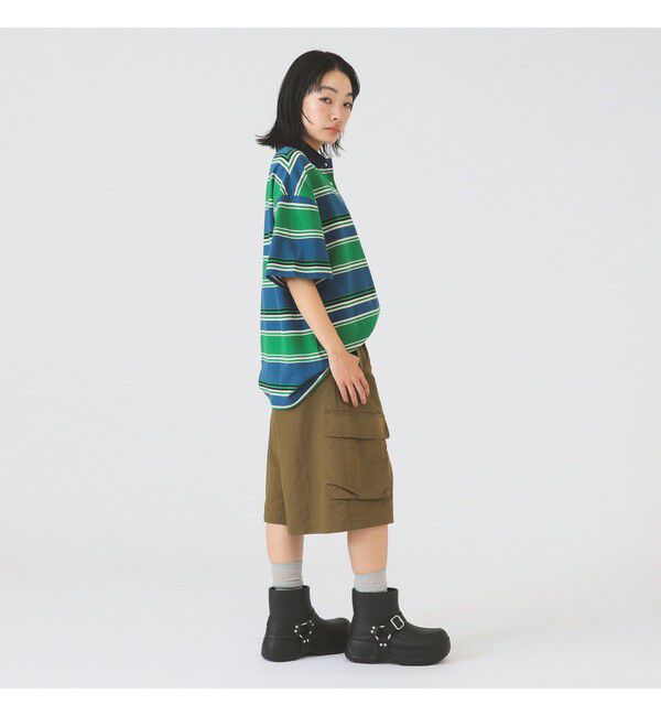 Ray BEAMS 「マルチ ボーダー ビッグ ポロ」|ポロシャツ|